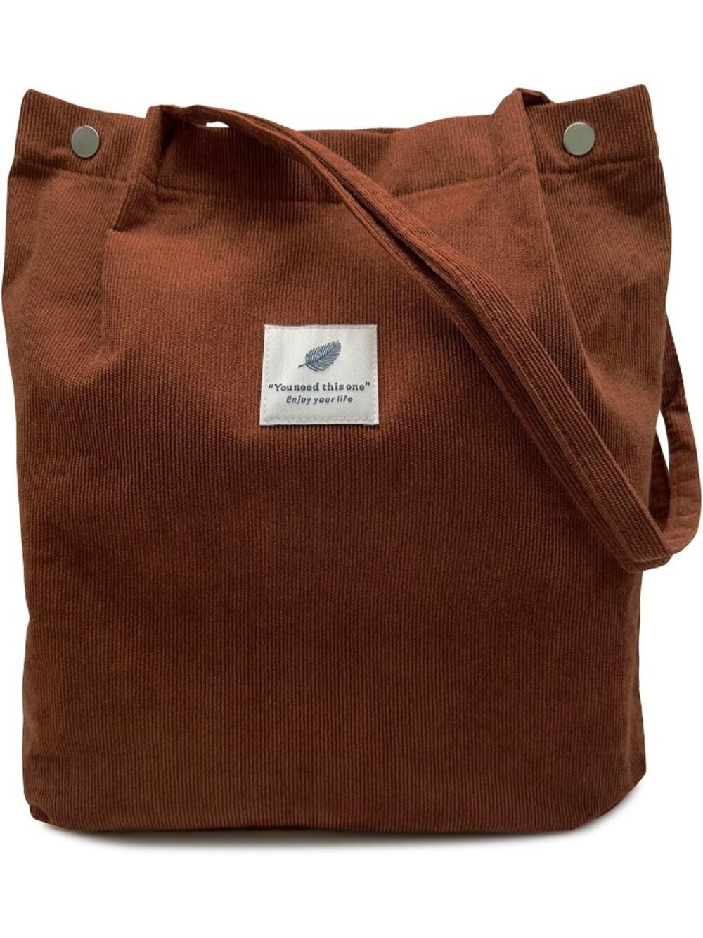 Women's Brown Lightweight Shoulder Bag Buckets Totes Handbag Big Capacity Work